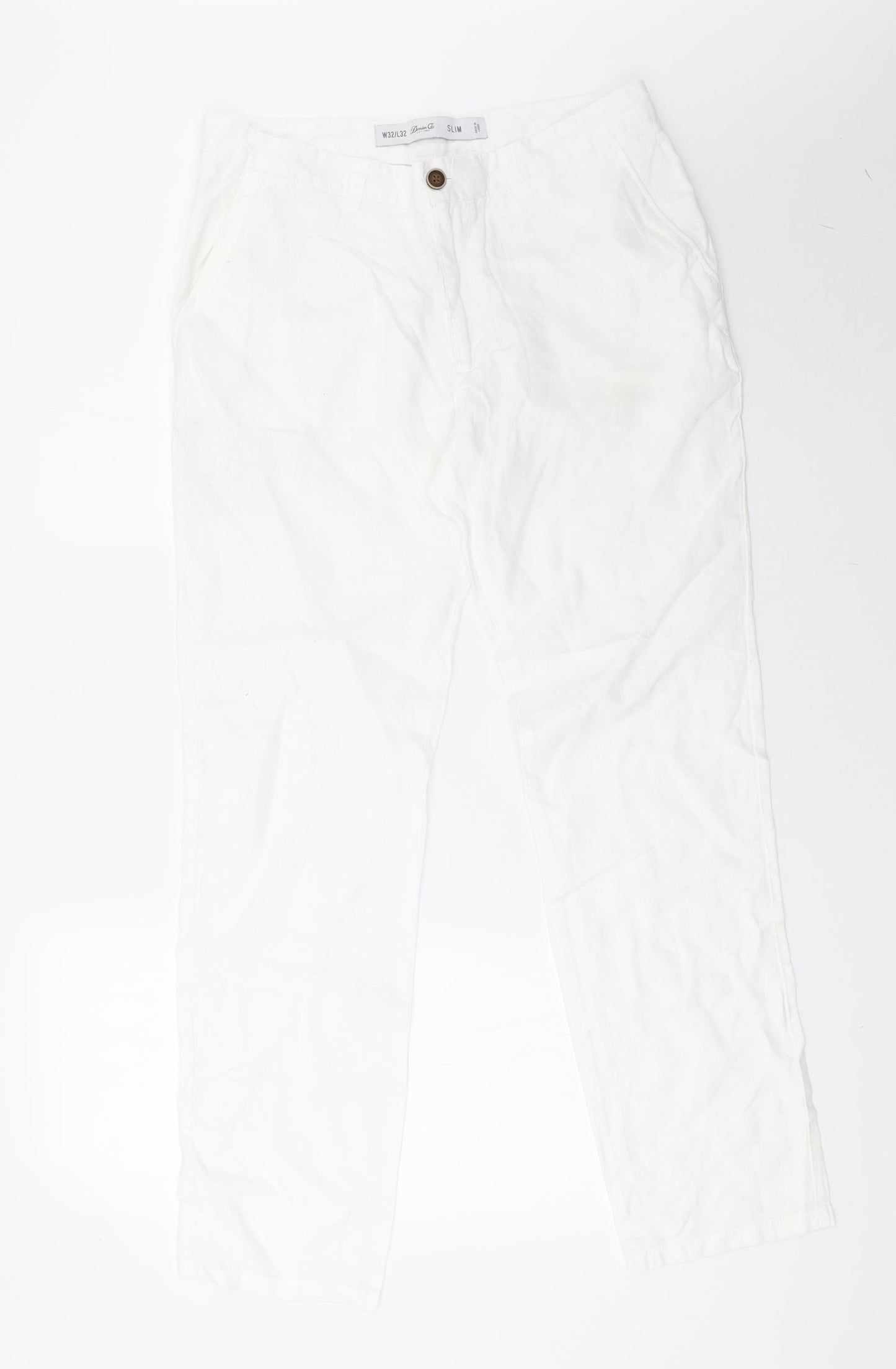 Primark Womens White   Trousers  Size 32 L32 in
