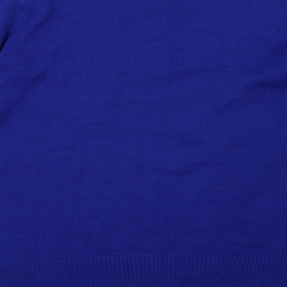 Preworn Mens Blue  Knit Pullover Sweatshirt Size L  - christmas