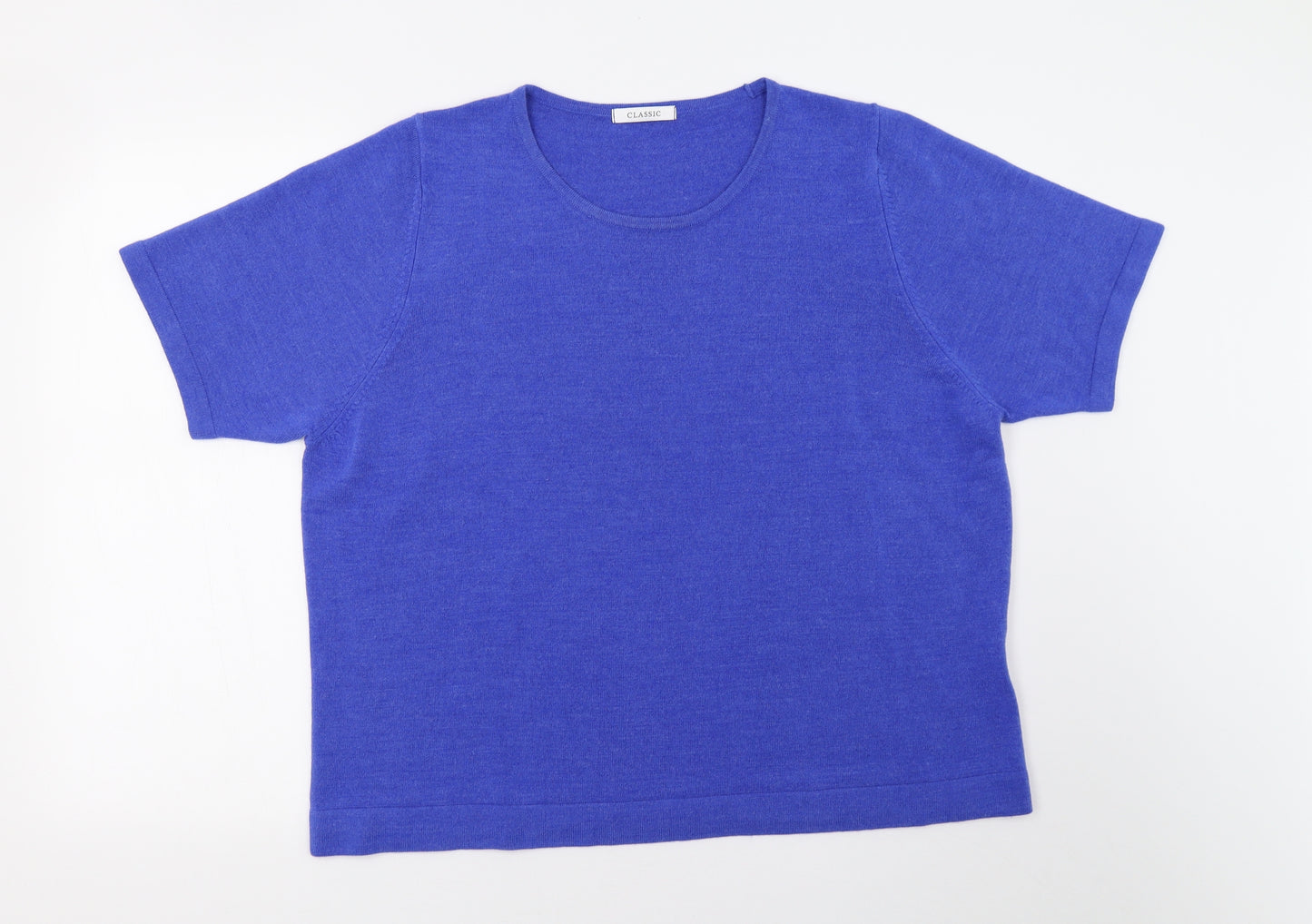Marks and Spencer Womens Blue  Knit Pullover Sweatshirt Size 22