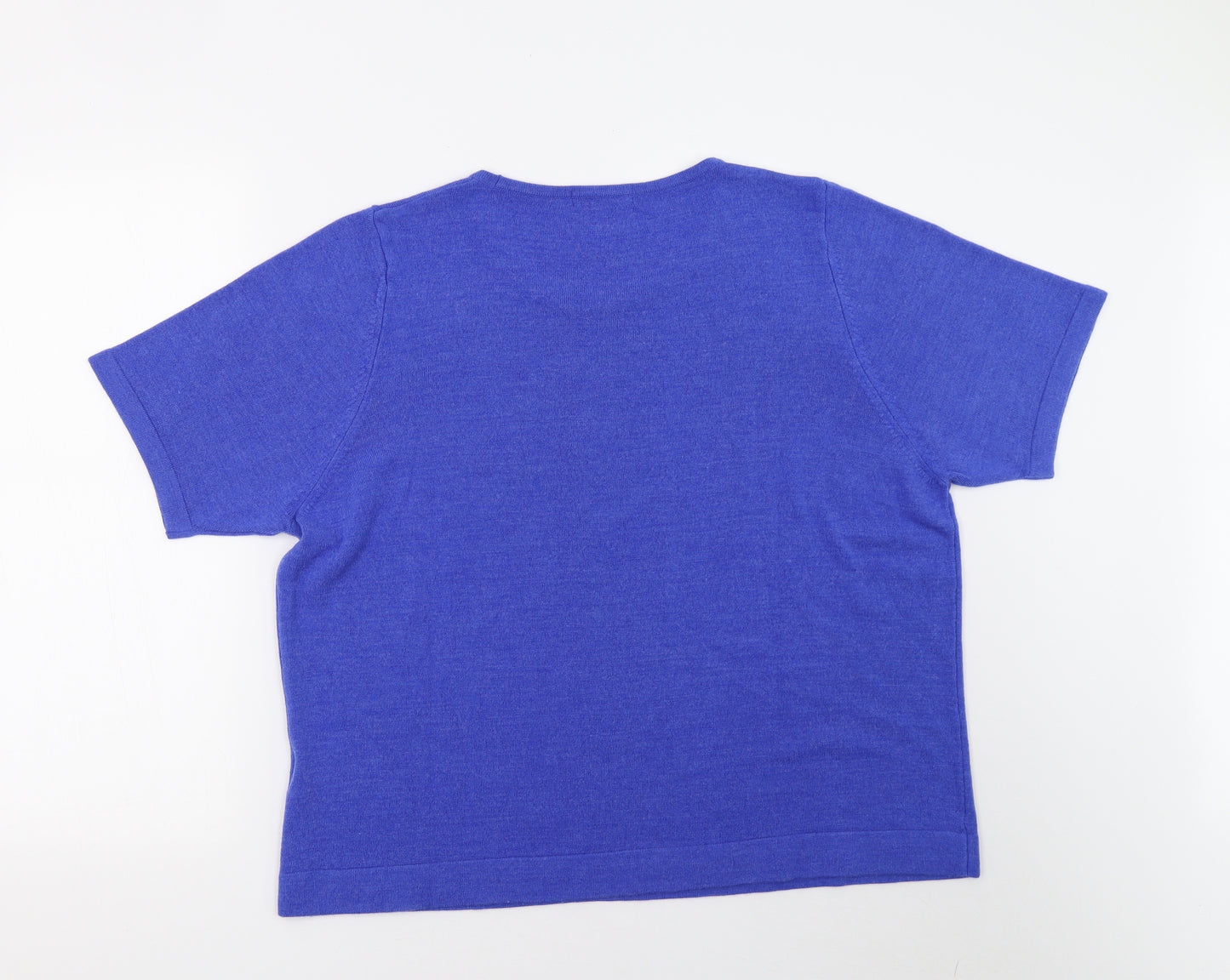 Marks and Spencer Womens Blue  Knit Pullover Sweatshirt Size 22