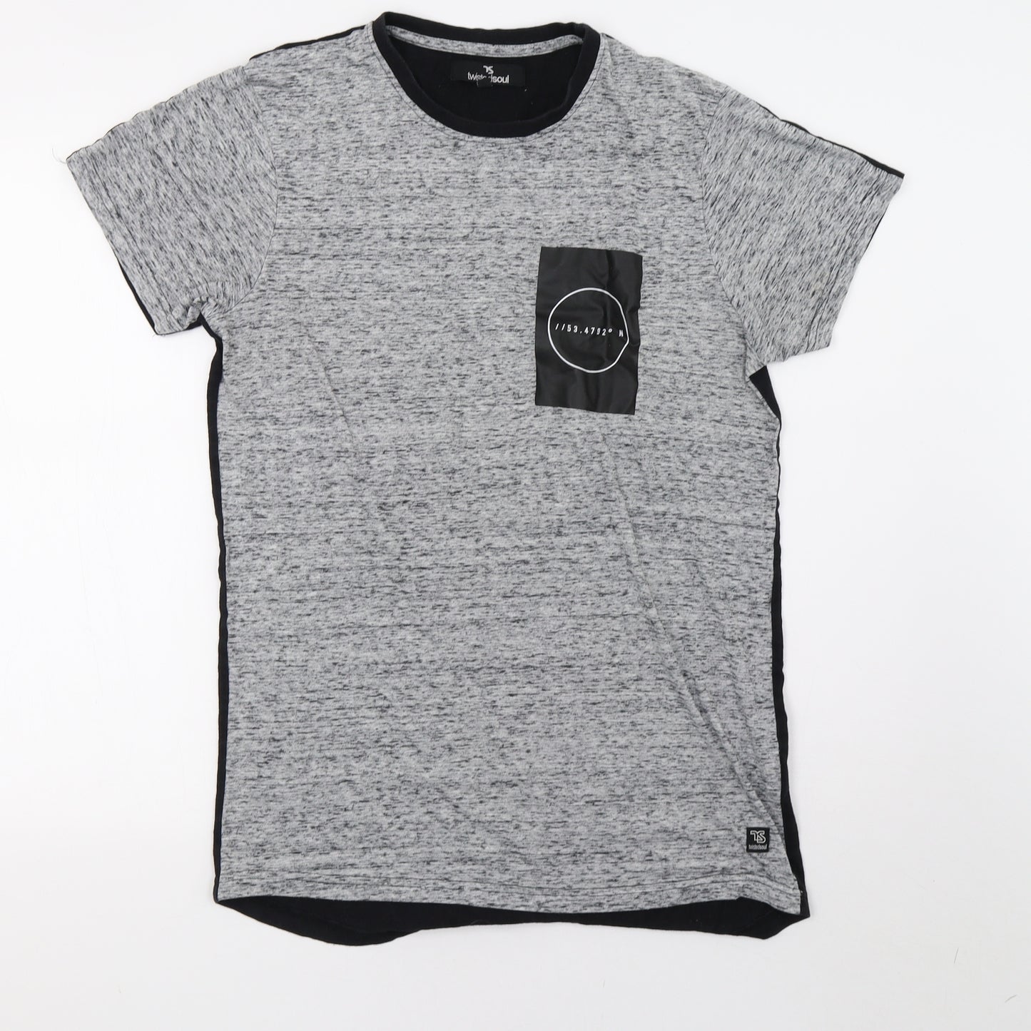 Twisted Soul Mens Grey    T-Shirt Size M