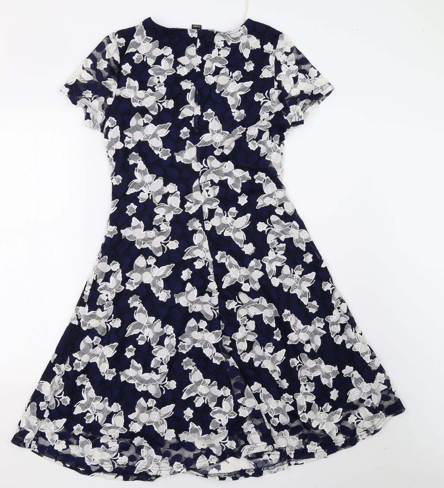 izabel Womens Blue Floral  A-Line  Size 10