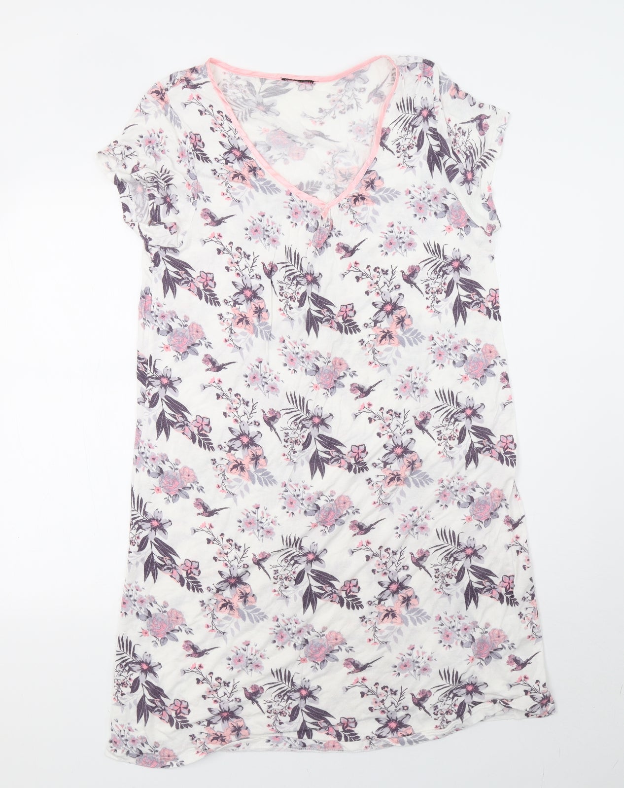 Arista Womens White Floral   Dress Size 12