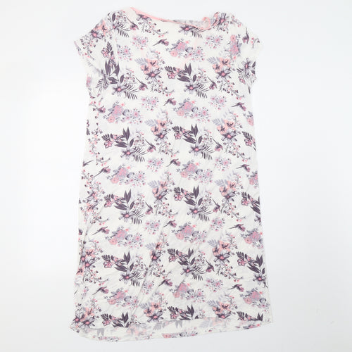Arista Womens White Floral   Dress Size 12