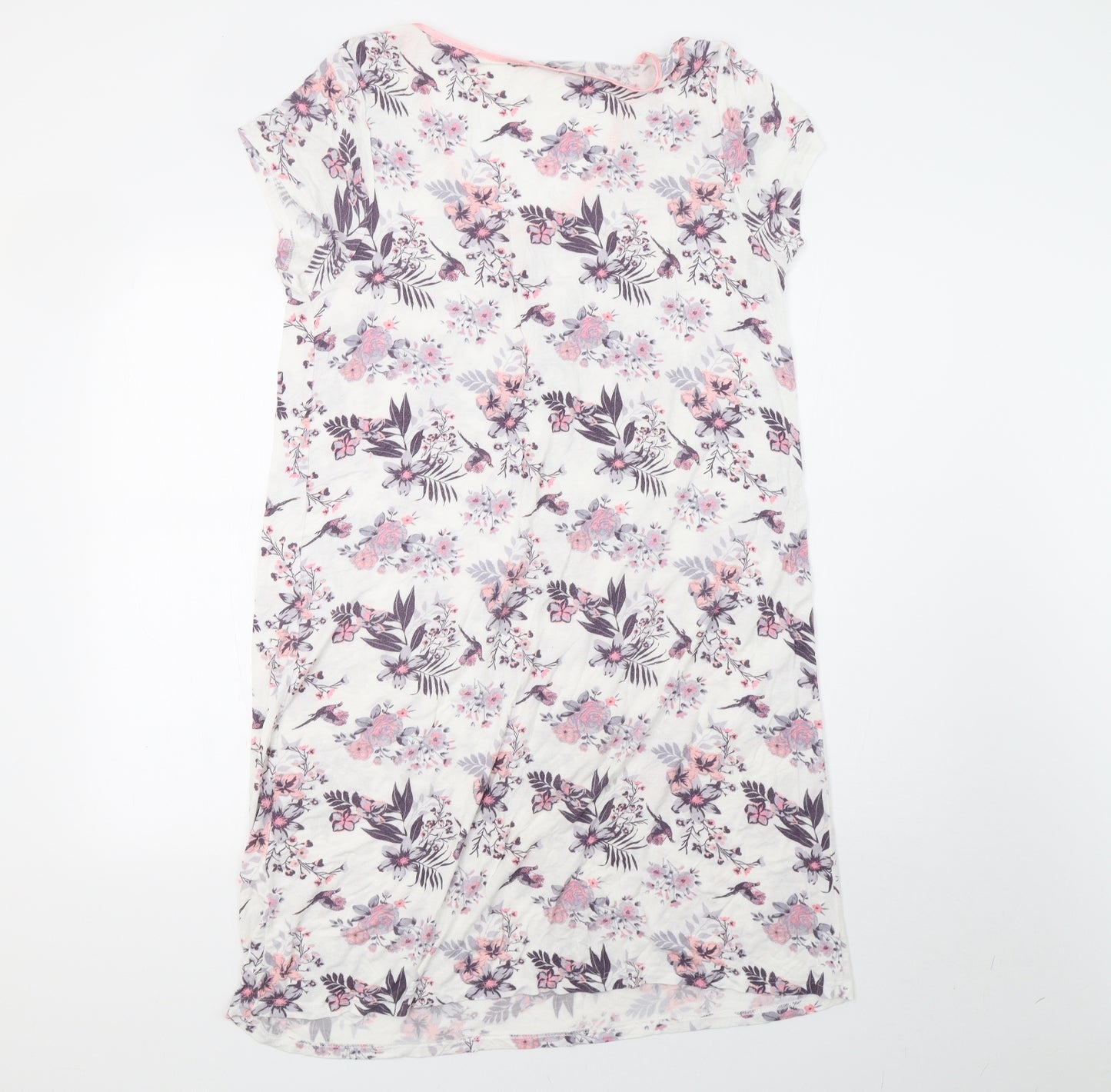 Arista Womens White Floral   Dress Size 12