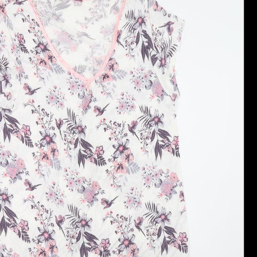 Arista Womens White Floral   Dress Size 12