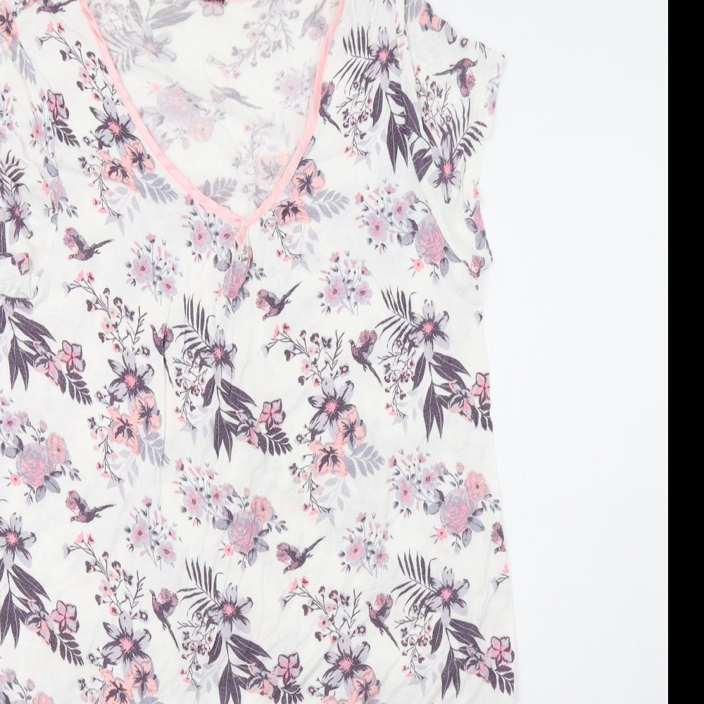 Arista Womens White Floral   Dress Size 12
