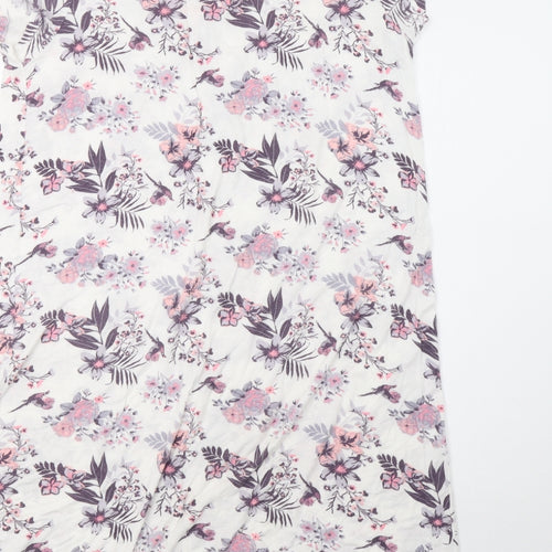 Arista Womens White Floral   Dress Size 12
