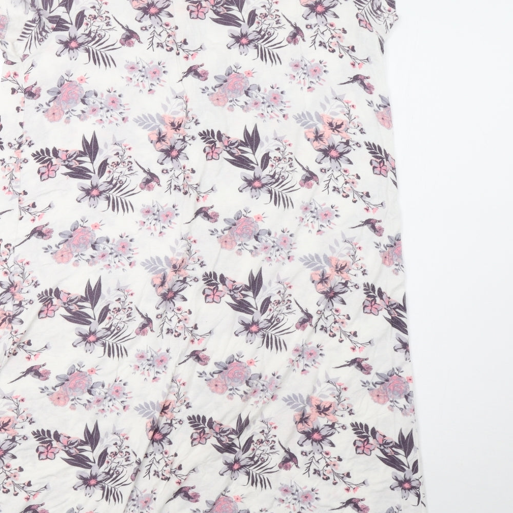 Arista Womens White Floral   Dress Size 12