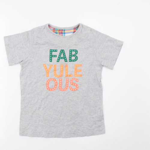 Matalan Boys Grey   Basic T-Shirt Size 8 Years