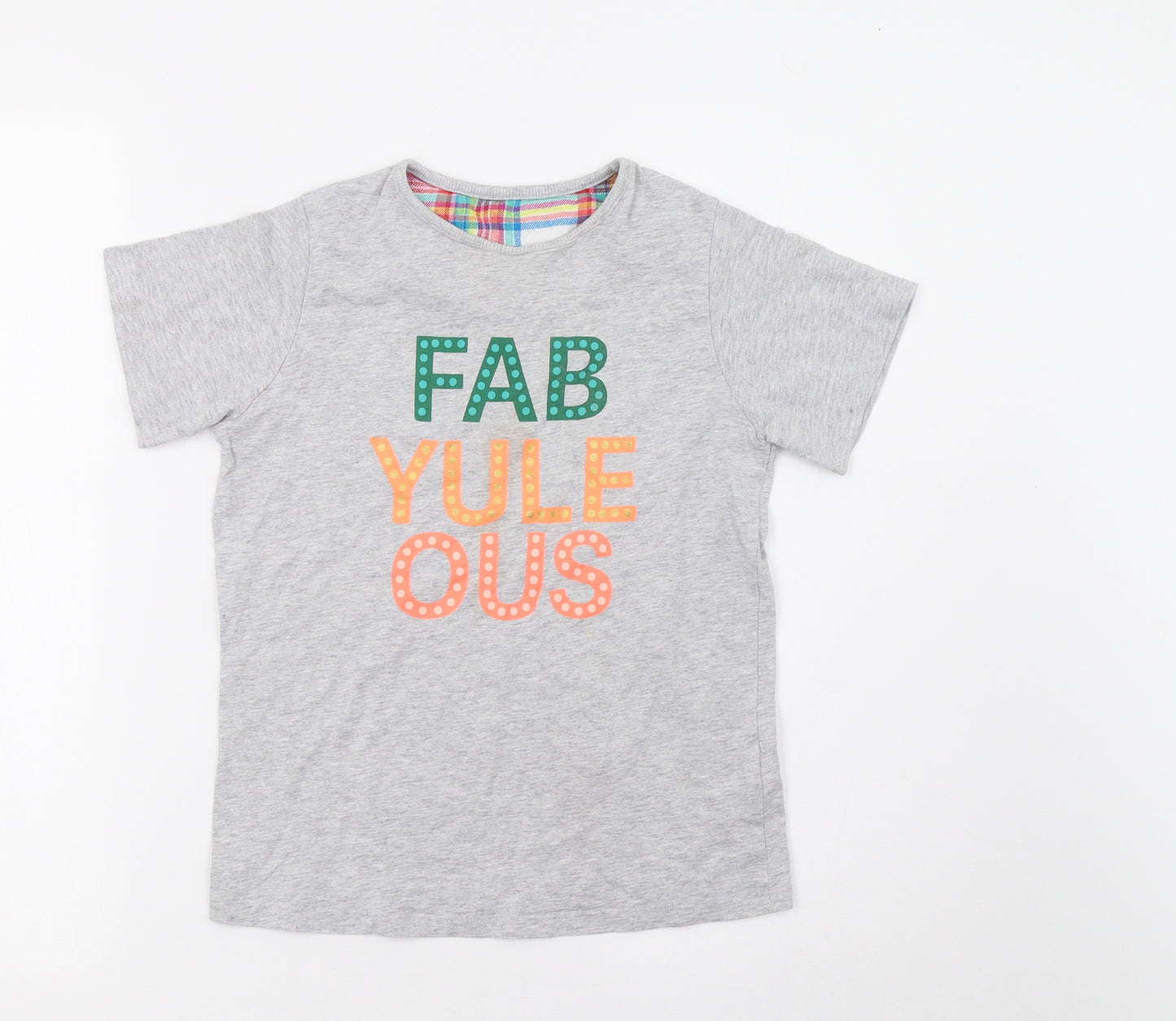 Matalan Boys Grey   Basic T-Shirt Size 8 Years