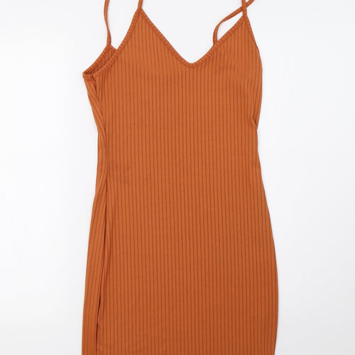 PRETTYLITTLETHING Womens Brown   Bodycon  Size 12