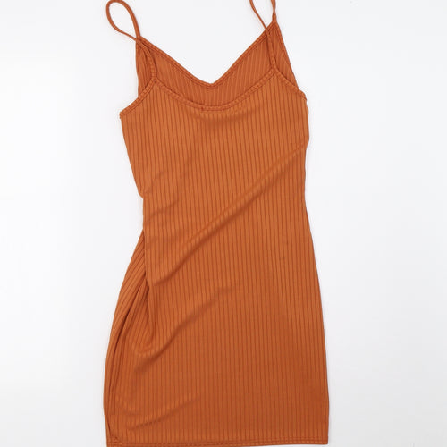 PRETTYLITTLETHING Womens Brown   Bodycon  Size 12