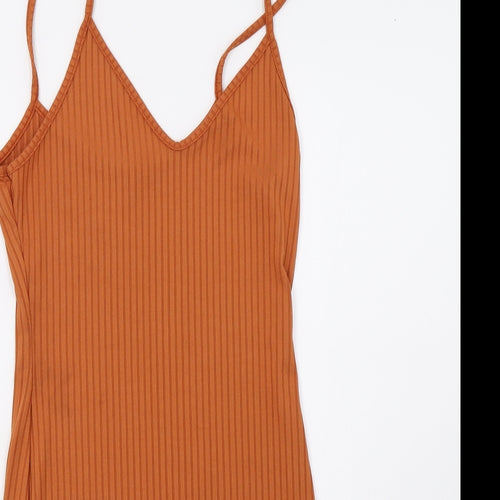 PRETTYLITTLETHING Womens Brown   Bodycon  Size 12