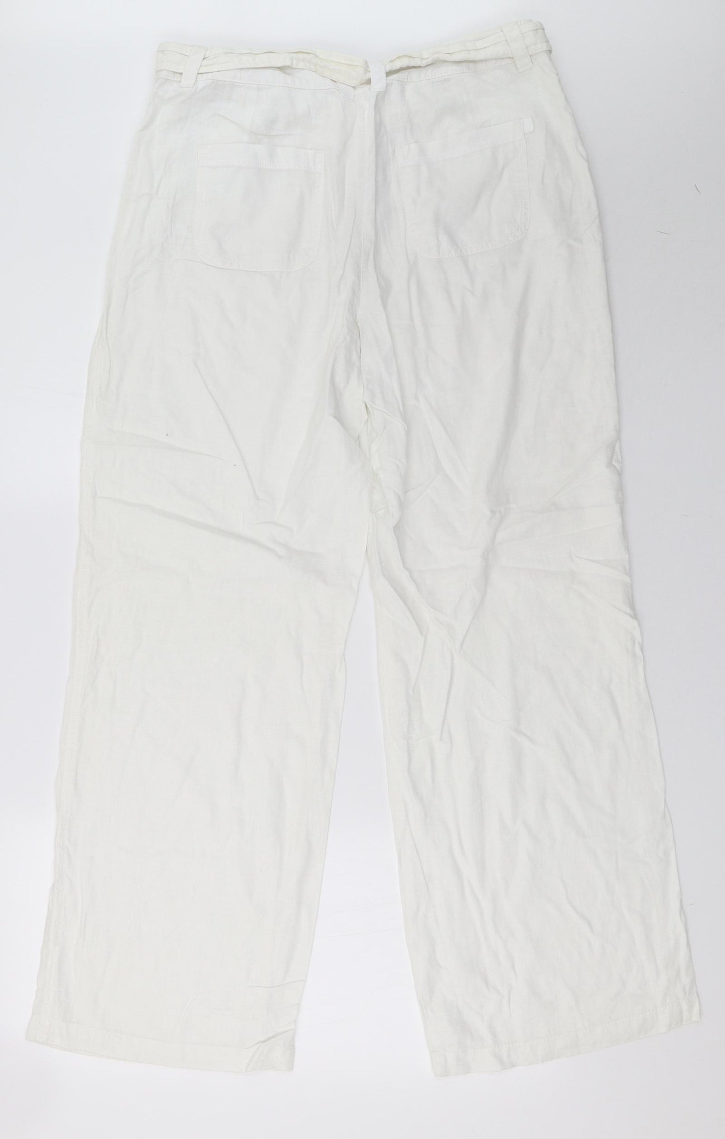 Marks and Spencer Womens White   Trousers  Size 12 L32 in