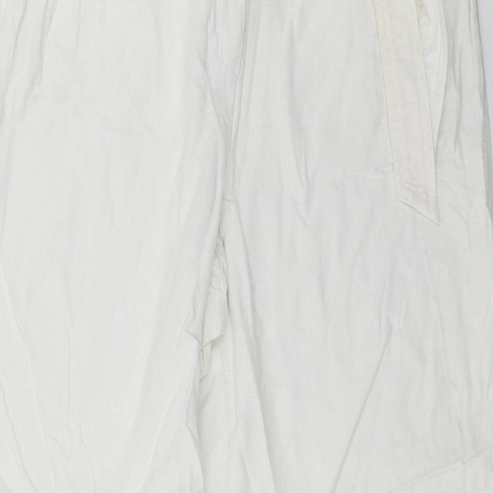 Marks and Spencer Womens White   Trousers  Size 12 L32 in
