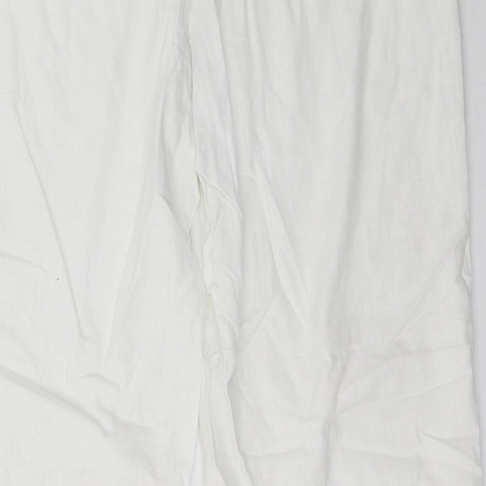 Marks and Spencer Womens White   Trousers  Size 12 L32 in