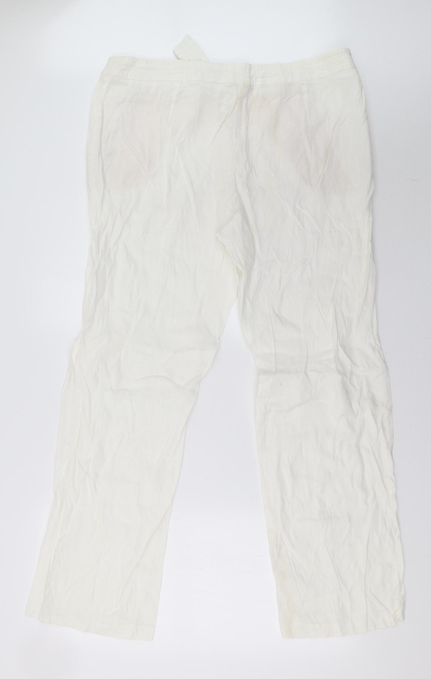 Marks and Spencer Womens White   Trousers  Size 18 L34 in