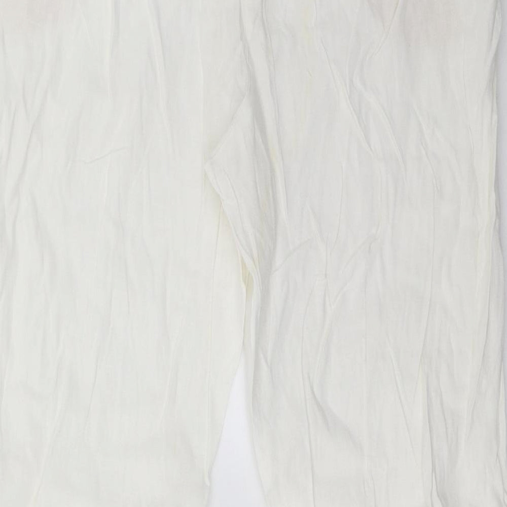 Marks and Spencer Womens White   Trousers  Size 18 L34 in