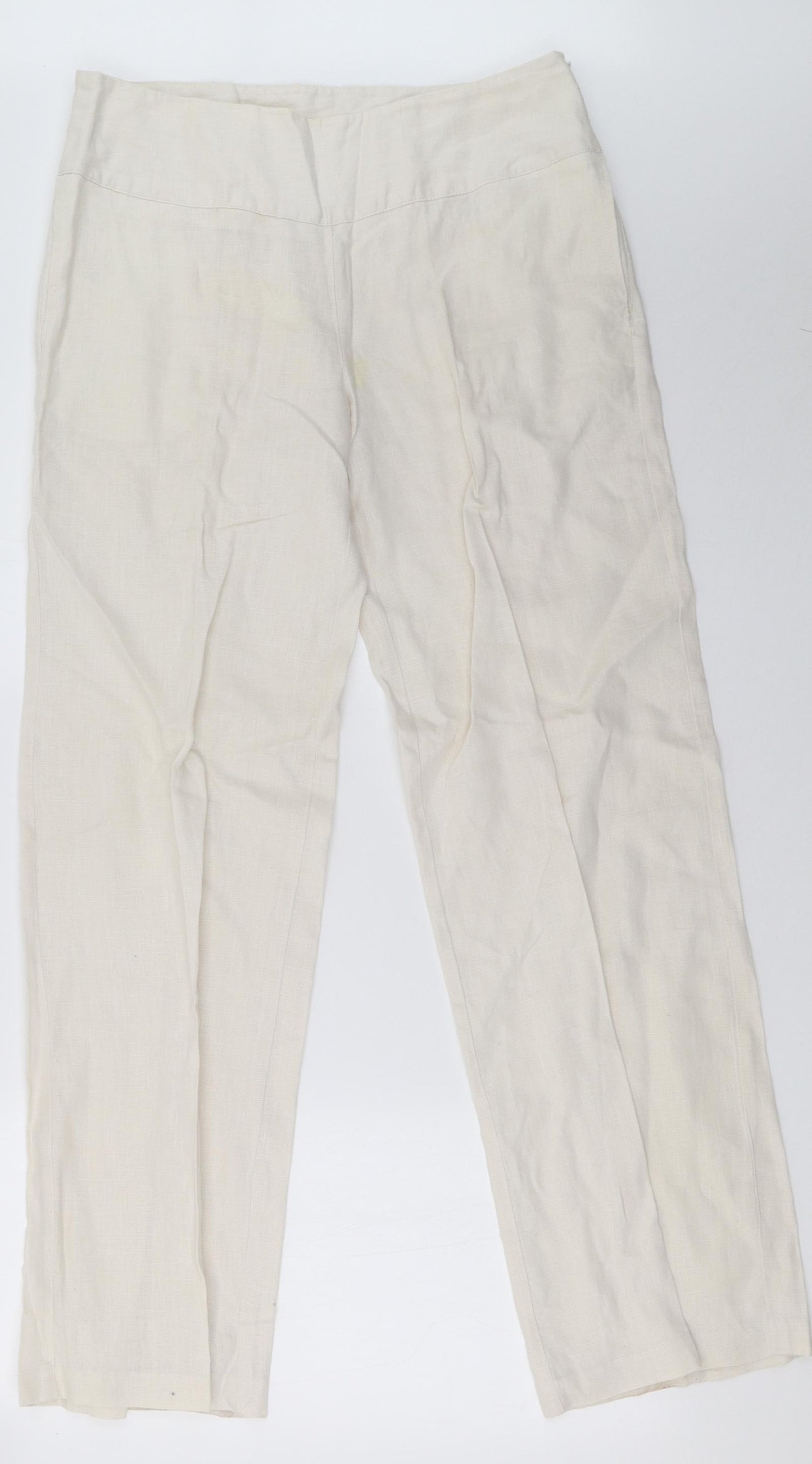 Primark Womens White   Trousers  Size 12 L31 in