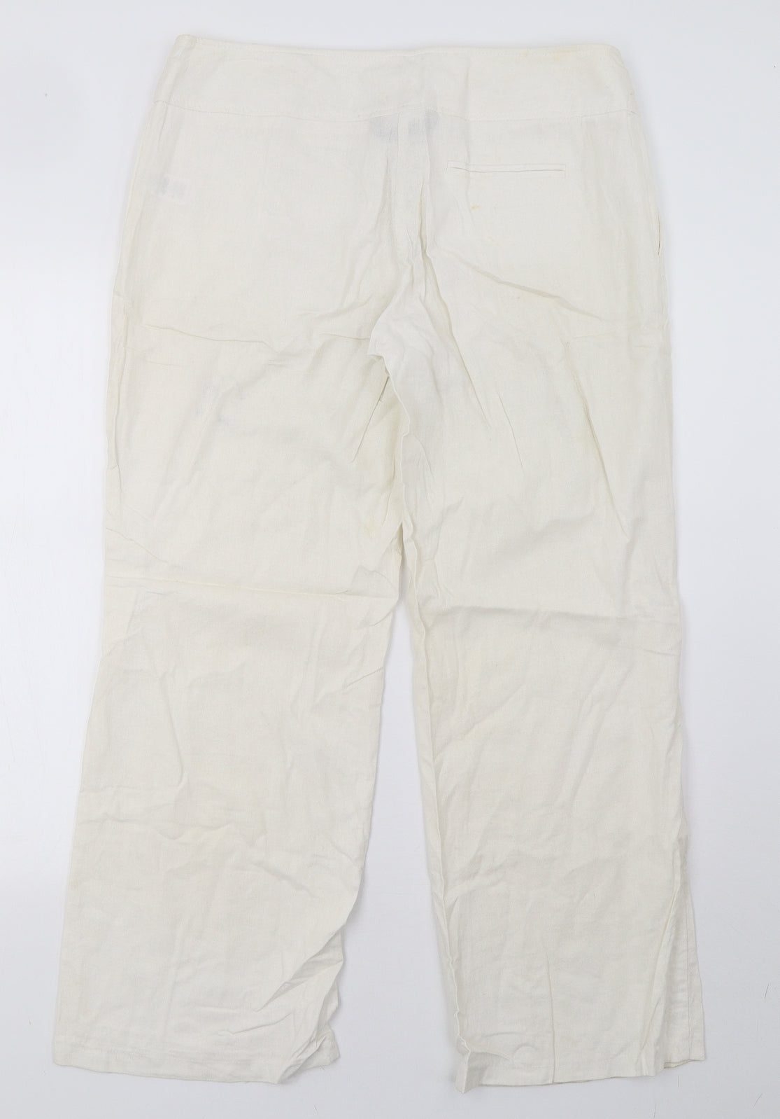 F&F Womens White   Trousers  Size 14 L32 in