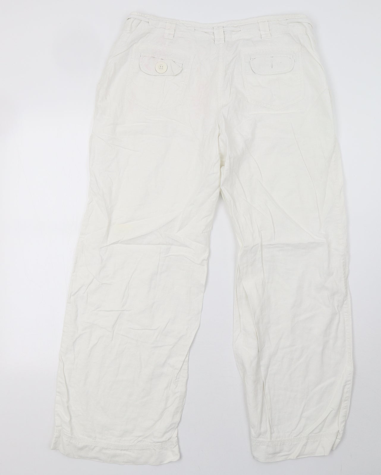 NEXT Womens White   Trousers  Size 14 L29 in