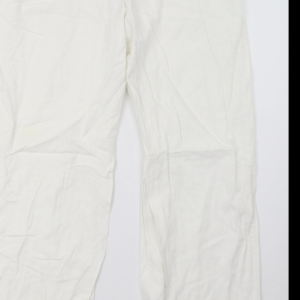 NEXT Womens White   Trousers  Size 14 L29 in