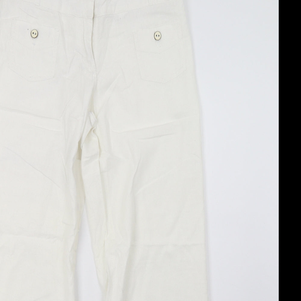 NEXT Womens White   Trousers  Size 12 L30 in
