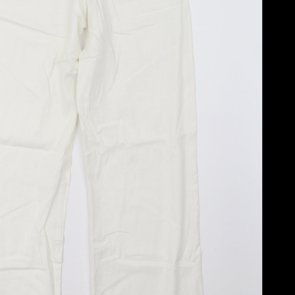 NEXT Womens White   Trousers  Size 12 L30 in