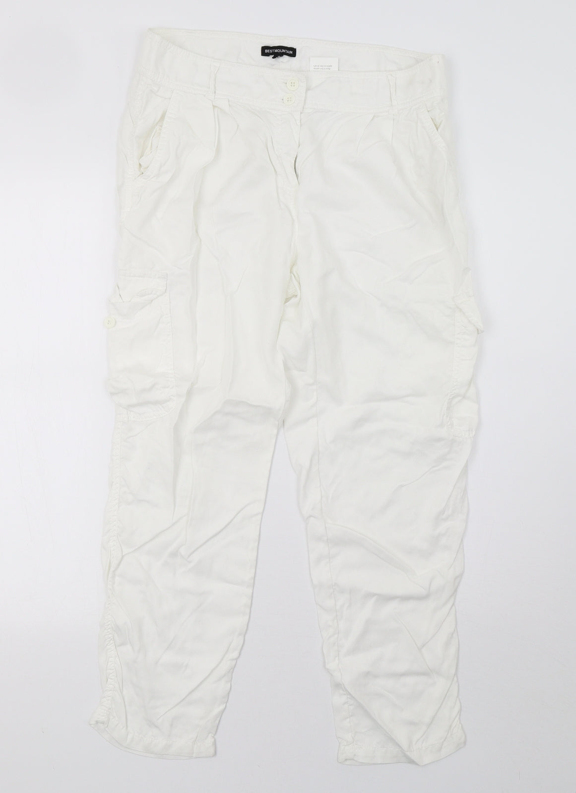 Best Mountain Womens White   Trousers  Size 12 L28 in