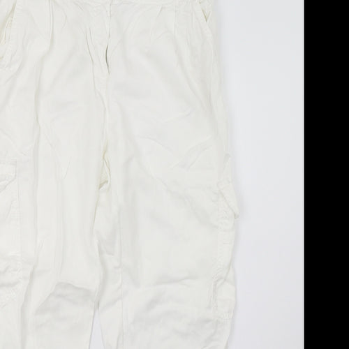 Best Mountain Womens White   Trousers  Size 12 L28 in