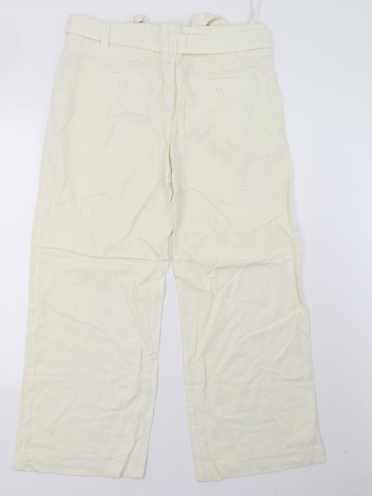 saisnburys Womens White   Trousers  Size 12 L29 in