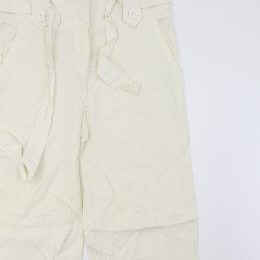 saisnburys Womens White   Trousers  Size 12 L29 in