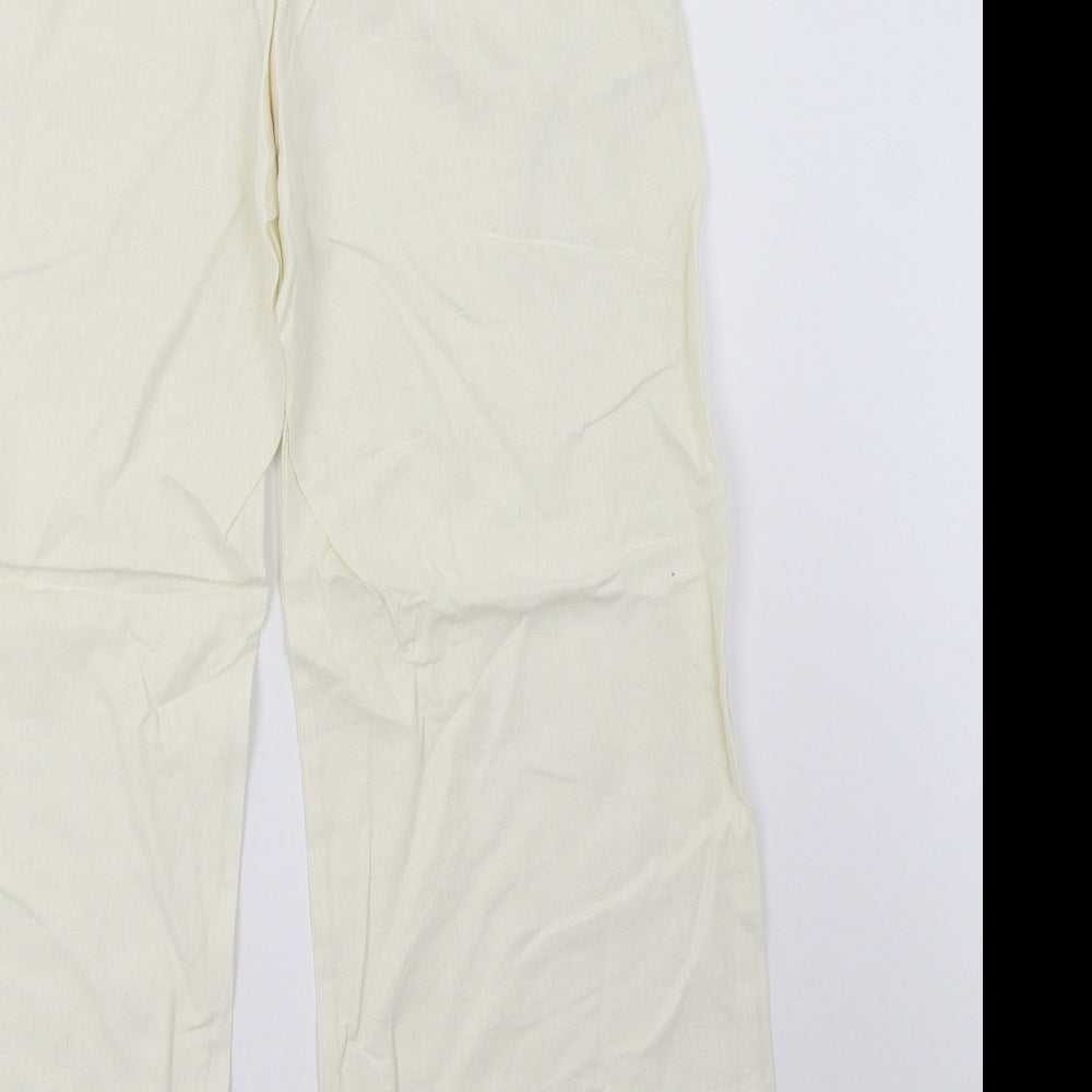 saisnburys Womens White   Trousers  Size 12 L29 in