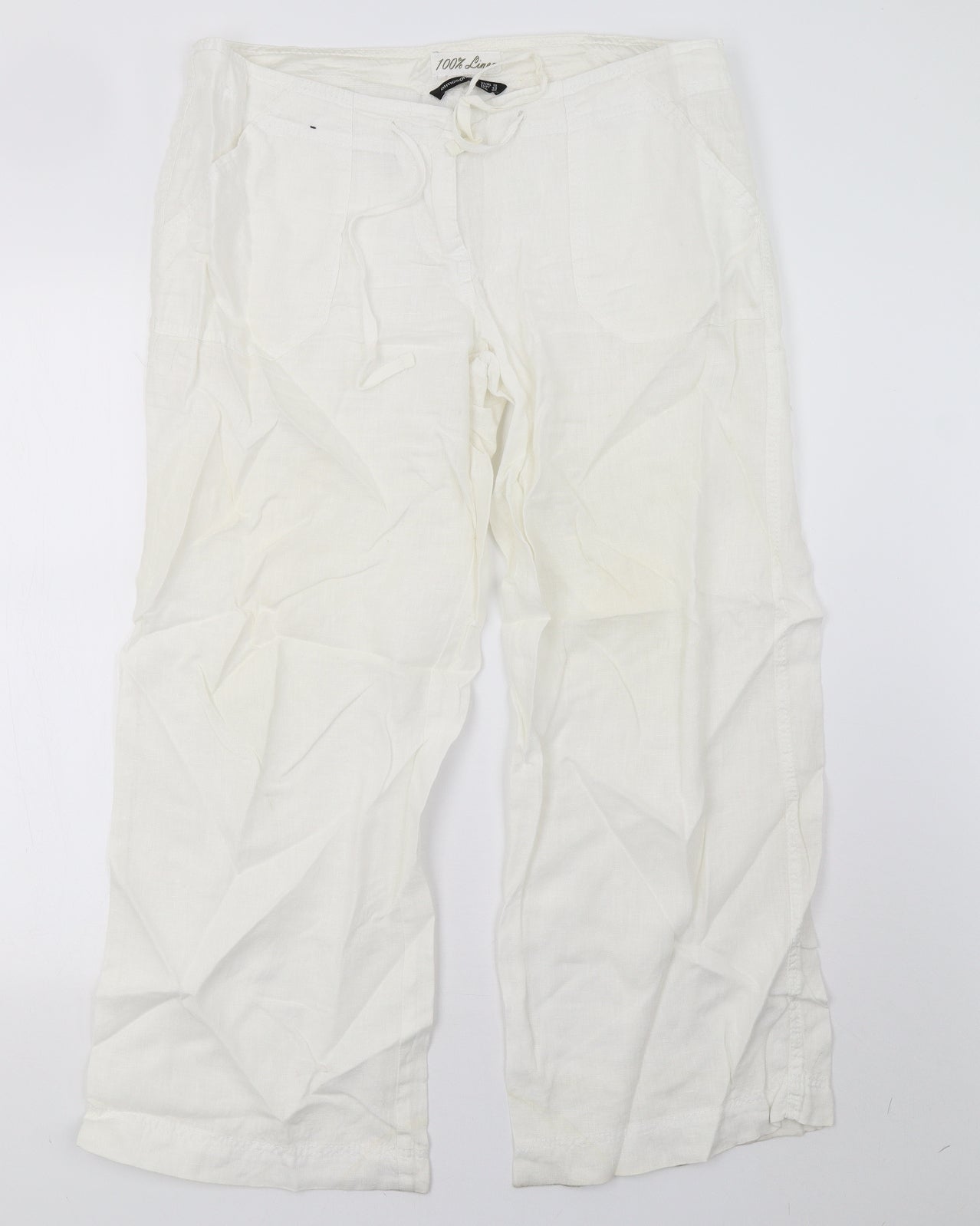 Primark Womens White   Trousers  Size 12 L29 in