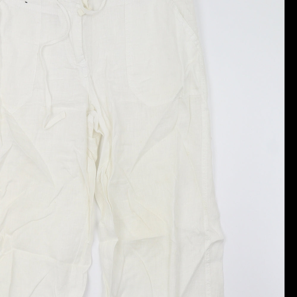 Primark Womens White   Trousers  Size 12 L29 in