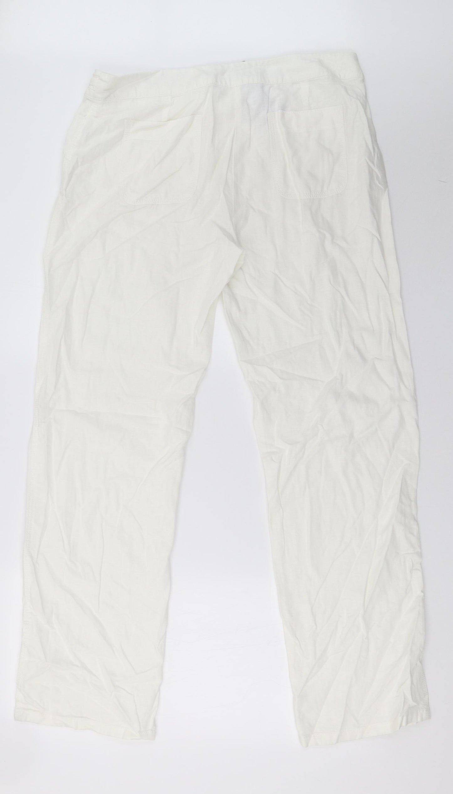 Matalan Womens White   Trousers  Size 14 L32 in