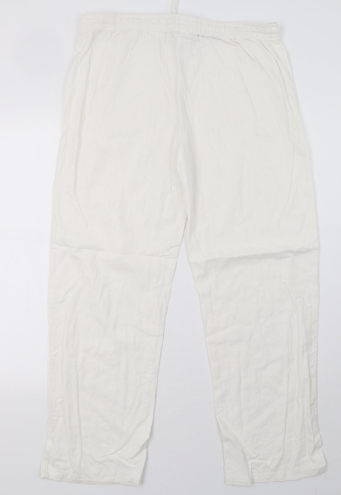 Preworn Womens White   Trousers  Size 14 L29 in