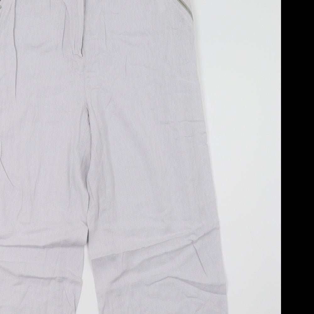 M&Co Womens Grey   Trousers  Size 12 L28 in