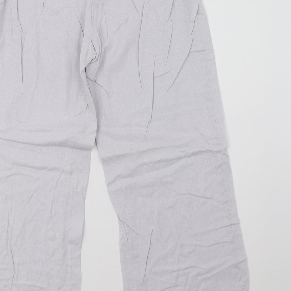 M&Co Womens Grey   Trousers  Size 12 L28 in