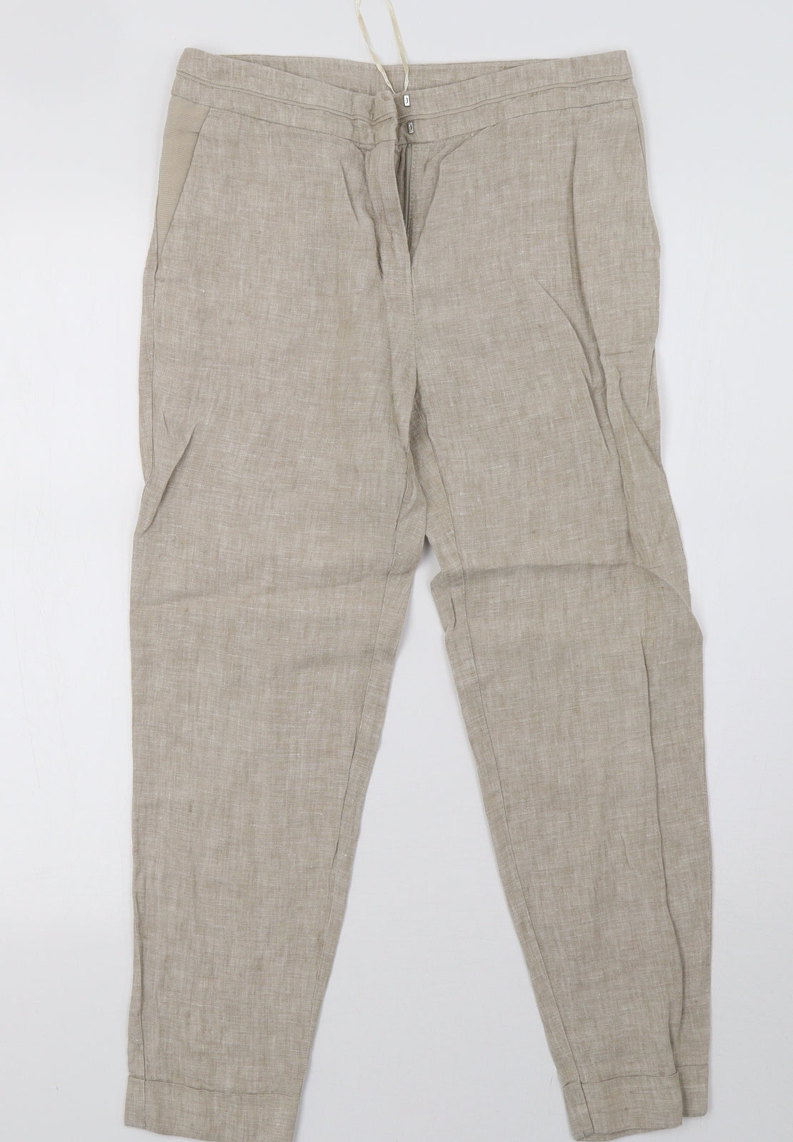 Sainsburys Womens Beige   Trousers  Size 8 L25 in