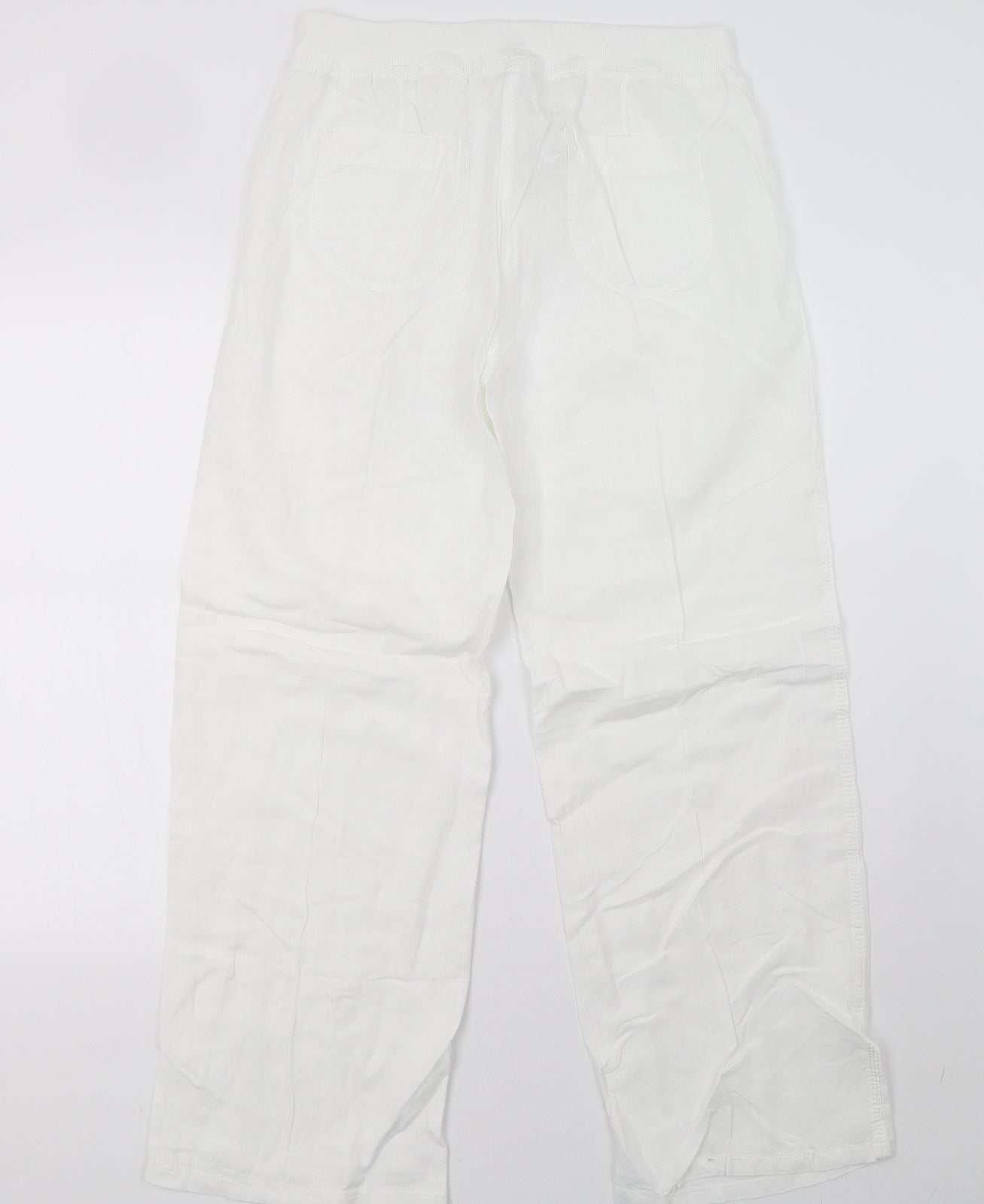 Marks and Spencer Womens White   Trousers  Size 10 L31 in