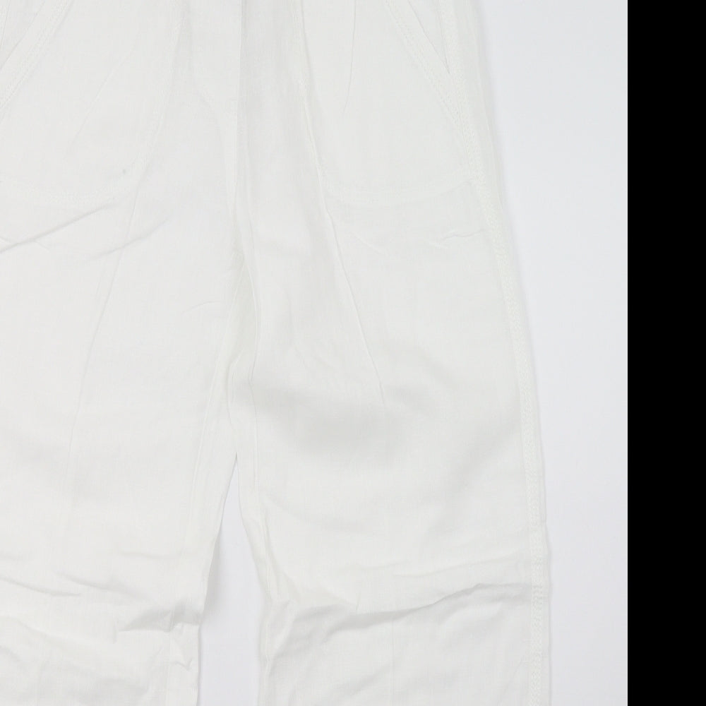 Marks and Spencer Womens White   Trousers  Size 10 L31 in