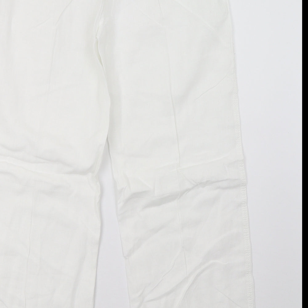 Marks and Spencer Womens White   Trousers  Size 10 L31 in