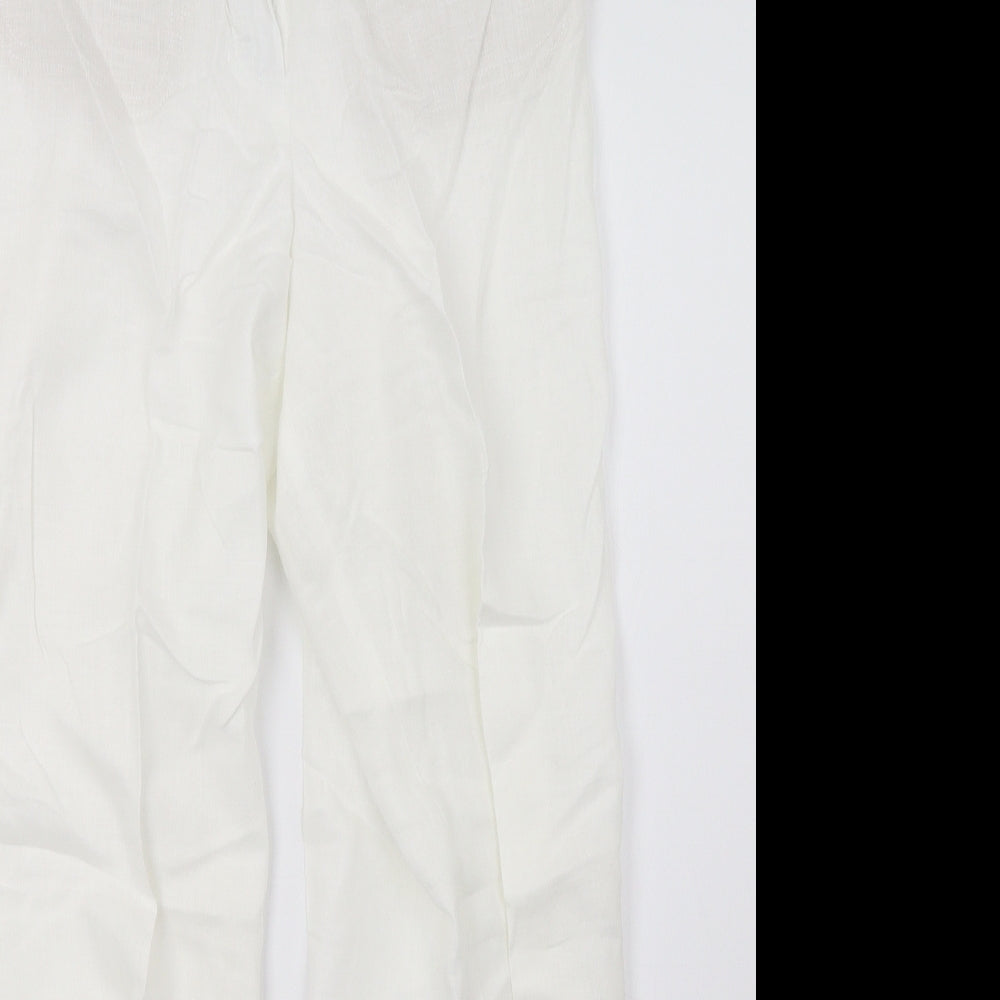 Marks and Spencer Womens White   Trousers  Size 12 L29 in