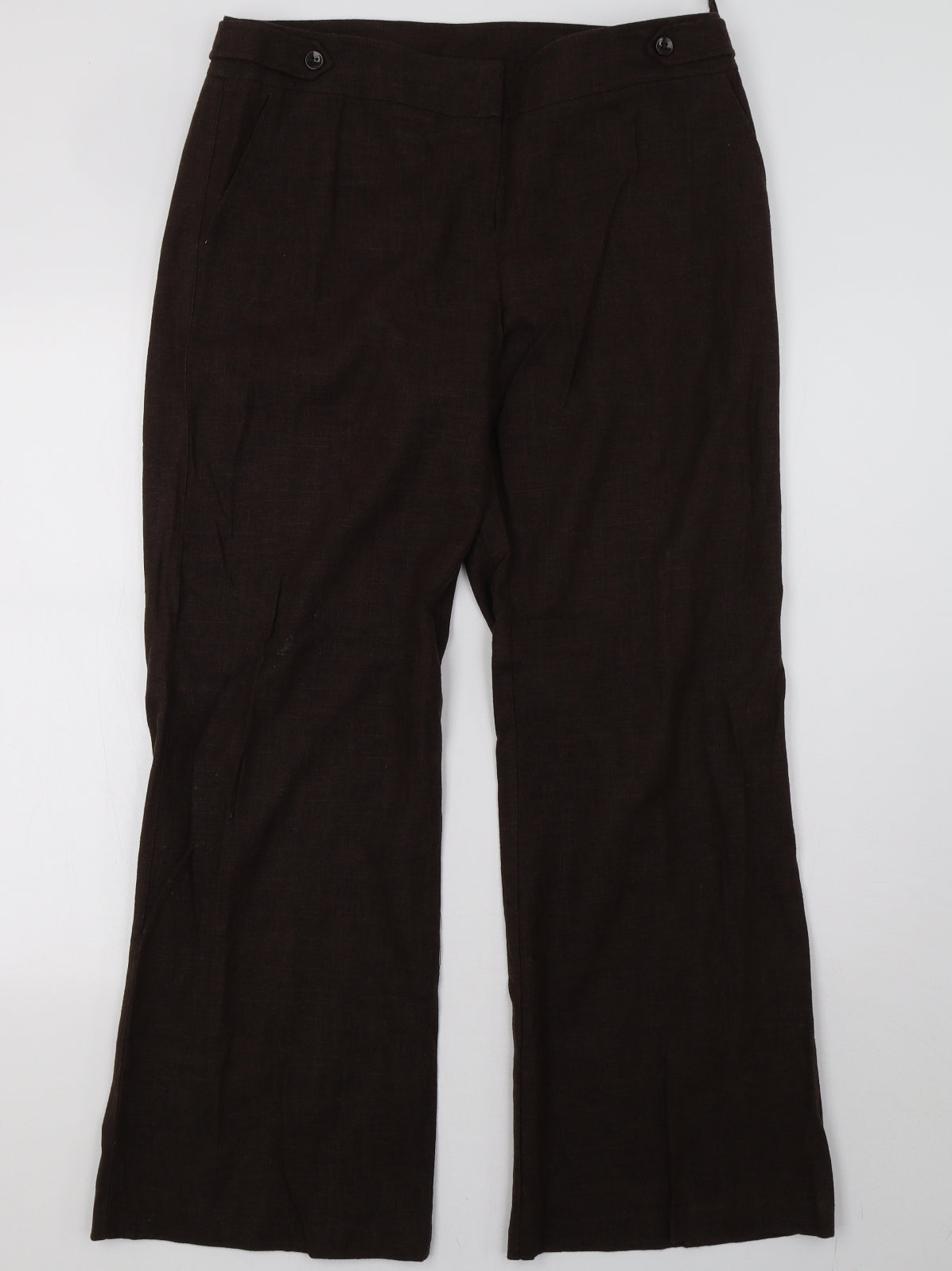f&fd Womens Brown   Trousers  Size 14 L32 in