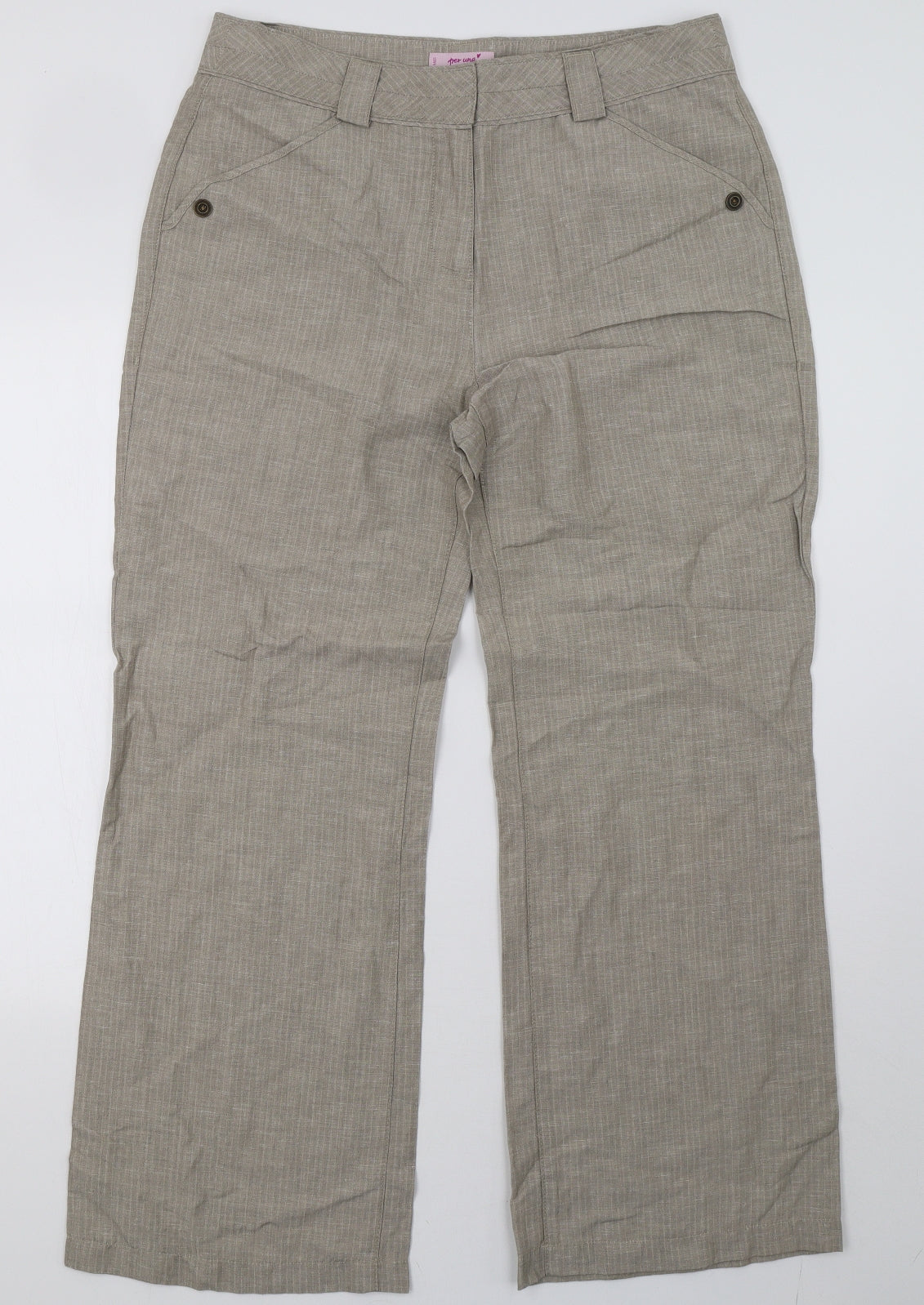 Marks and Spencer Womens Beige   Trousers  Size 14 L32 in