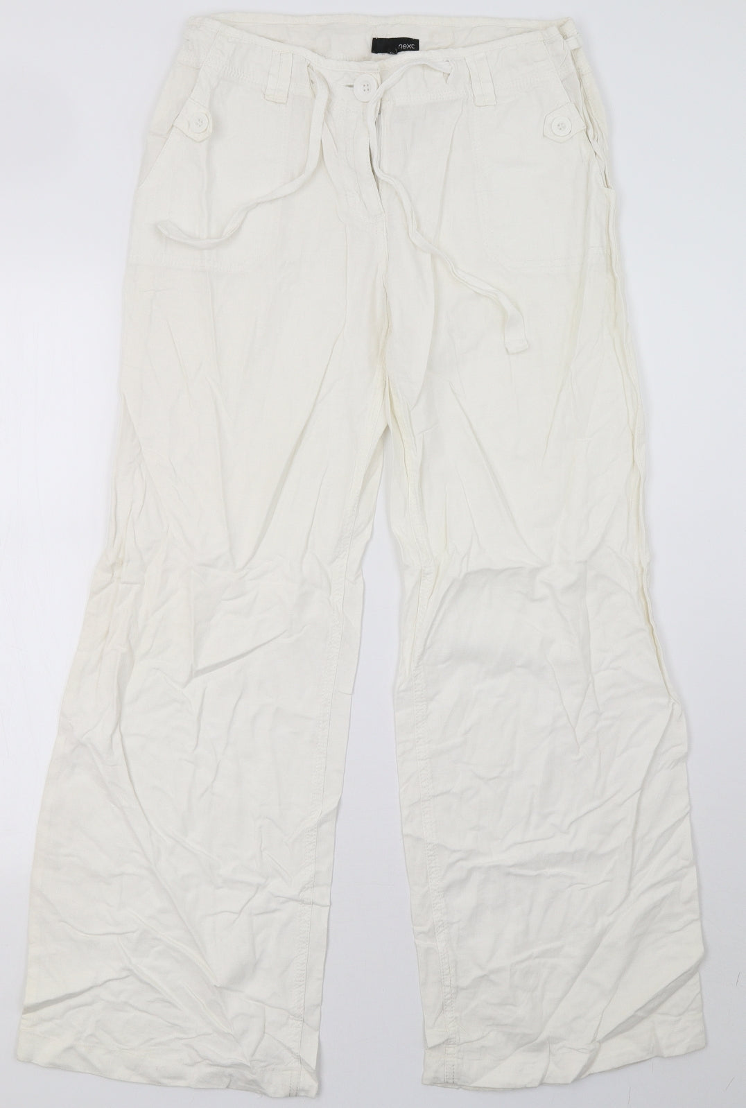 NEXT Womens White   Trousers  Size 12 L34 in