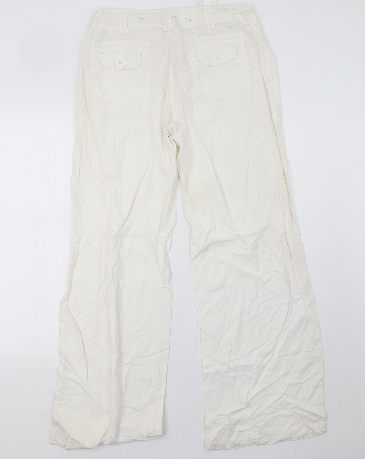 NEXT Womens White   Trousers  Size 12 L34 in