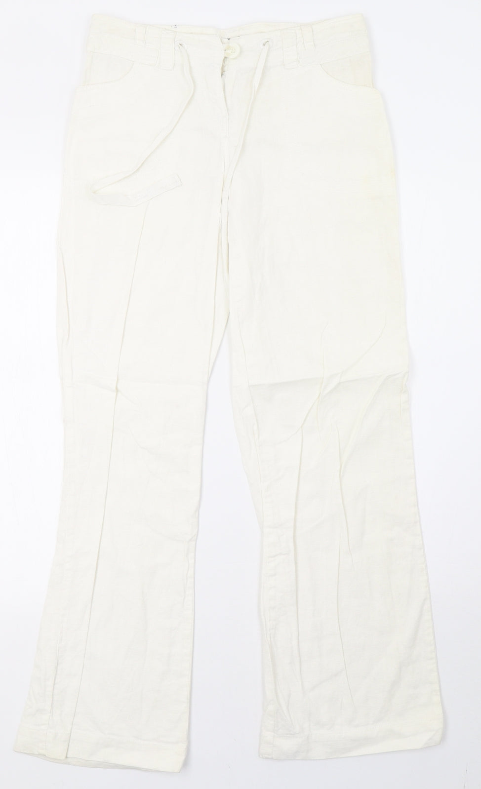 NEXT Womens White   Trousers  Size 6 L30 in
